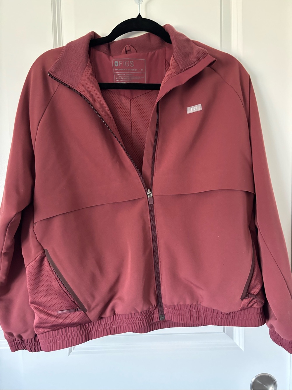 FIGS Dark Cherry Sydney Scrub Jacket